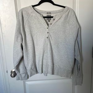 Gap Sweats Terrycloth Henley sweatshirt